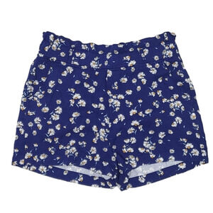 THREAD + Supply Blue Floral Paperbag Shorts - Size Medium
